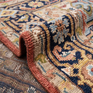 Moshari - Red Navy Serapi Classic Persian Retro Fine Quality Rug