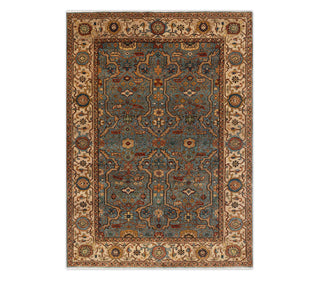 Rich Ford - 6x9 Blue Persian Retro Mahal High KPSI Hand Knotted Fine Wool Rug