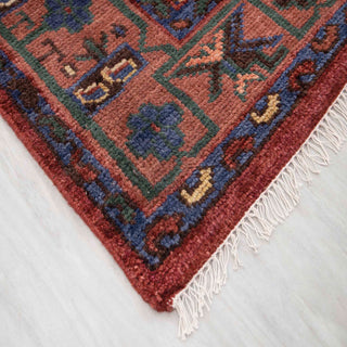 Elexis - 8x10 Red Blue Traditional Persian Style Hand Knotted Soft Wool Rug