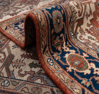 Nelson - 6x9 Red Navy Persian Mahal Serapi High KPSI Fine Wool Rug