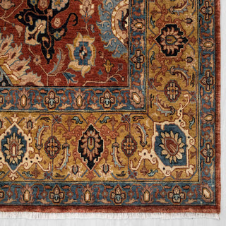 Rostam - 8x10 Red Traditional Persian Floral Motif Fine Weave Hand Knotted Rug