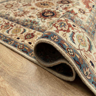 Ashford - 5x7 & 6x9 Classic Persian Floral Ivory Cream High Knot Density Wool Rug