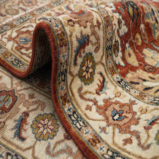 Ashford - 4x6 & 5x7 Rust Traditional Persian Ziegler Super Fine Quality Hand Knotted Rug