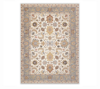 10x14 Large Area Handmade Vintage Persian Look Ivory Wool Rug