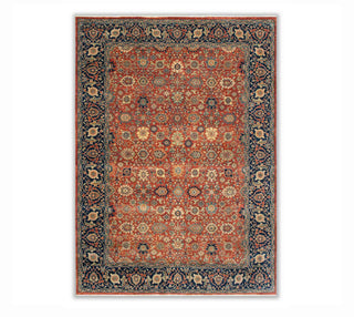 10x14 red Persian Mina Khani Pattern Reproduction Fine Density Soft Hand Knotted Wool Rug