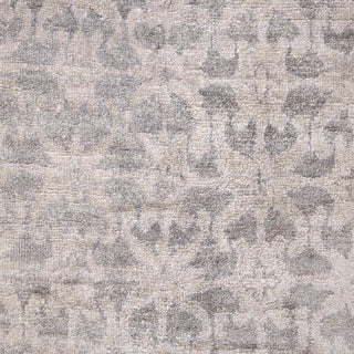 Mizoram - 8x10 Gray Wool & Silk Vintage Persian Look Handmade Rug