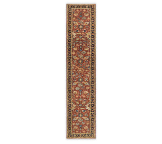 2'6x14 Ft Persian Runner Rug Rust Wool Stairs Rug Hallway Rug Kitchen runner rug