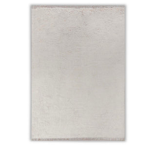 Ivory Beige Solid Shag Rug Moroccan Beni Ourain Berber Hand Knotted Wool Rug,