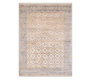 6x9 Beige Bamboo Silk Rug From India Modern Style Handmade Area Rug