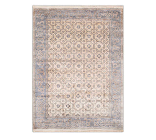 6x9 Beige Bamboo Silk Rug From India Modern Style Handmade Rug
