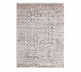 8x10 Area Rug Gray Silk Vintage Persian Look Handmade Rug For Living Room