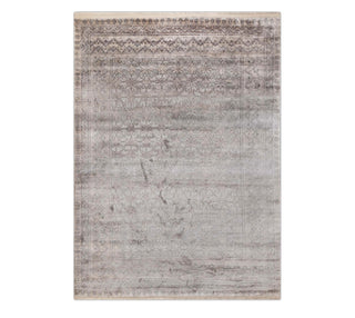 8x10 Gray Silk Vintage Persian Look Indian Artisans Handmade Rug