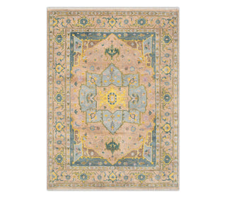 9x12 Beige Wool Vintage Persian Serapi Look Hand Knotted Rug