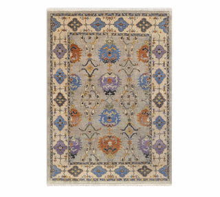 8x10 Hand Knotted Gray Wool Turkish Style Inspired Oushak Rug