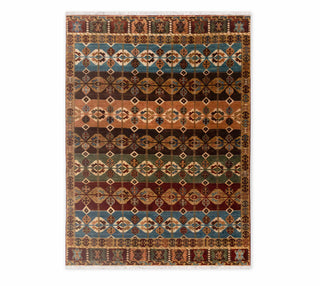 9x12 Red Southwest Style Modern Tribal Design Rug Handmade 100% WOOL Rug