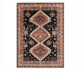 Black Rust Colored Border Vintage Persian Look Inspired Kismet Modern Oushak Hand Knotted Wool Rug, CUSOMIZE in any SIZE