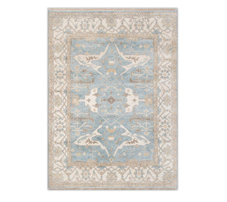 8x10 Muted Blue Hand Knotted Turkish Oushak Area Rug Indian Rug For Bedroom