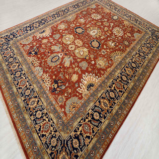 Ashford - Red Blue Persian Reproduction Tabriz High Density Premium Quality Wool Rug