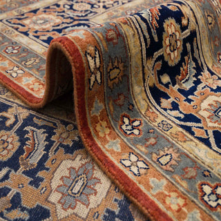 Ashford - Red Blue Persian Reproduction Tabriz High Density Premium Quality Wool Rug
