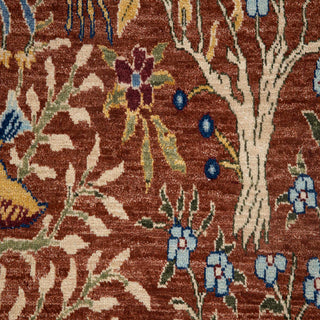 2'6x15 Birds Peacock Woolen Runner Rug / Hallway Rug