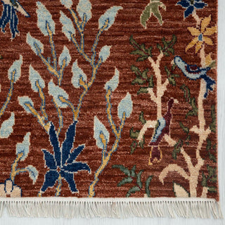 2'6x15 Birds Peacock Woolen Runner Rug / Hallway Rug