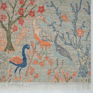 9x12 Persian Birds of Paradise Inspired Woolen Rug