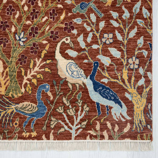9x12 Peacock Garden Hand Knotted Woolen Rug