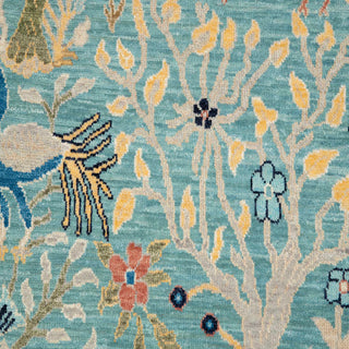 2'6x15 Birds Peacock Woolen Runner Rug / Hallway Rug