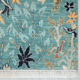 2'6x15 Birds Peacock Woolen Runner Rug / Hallway Rug