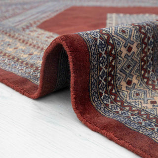 Desert 6x9 Rust Red Vintage Style Tribal Bokhara Rug