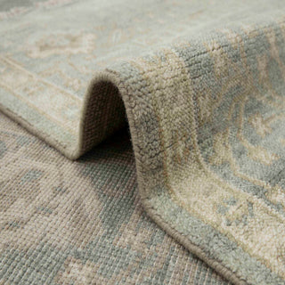 Woods 8x10 Distressed Fine Hand Knotted Oushak Wool Rug