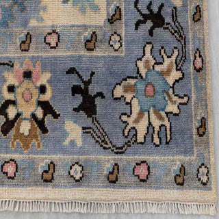 Miles Hand Knotted Floral Oushak Motifs Woolen Rug