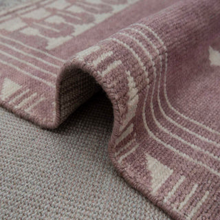 Wilson 8x10 Dusty Mauve Geometric Tribal Wool Rug