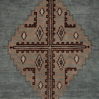 6x9 Hand Knotted Muted Medallion Serapi Woolen Rug