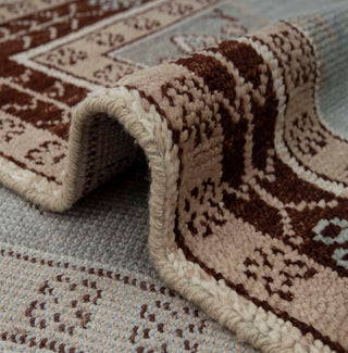 6x9 Hand Knotted Muted Medallion Serapi Woolen Rug