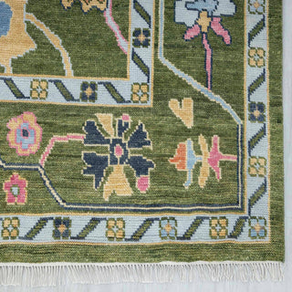 Marley 9x12 Hand Knotted Floral Oushak Wool Rug