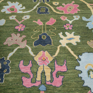 Marley 9x12 Hand Knotted Floral Oushak Wool Rug