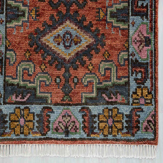 Kashan - Rust Persian Runner Plush Feel Wool Staircase / Hallway Rug