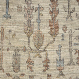 Kessier 9x12 Distressed Hand Knotted Oushak Wool Rug