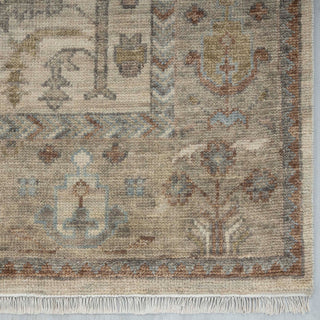 Kessier 9x12 Distressed Hand Knotted Oushak Wool Rug