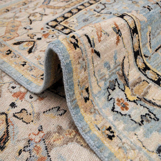 Ambadi - 8x10 Blue Wool Persian Inspired Oushak High KPSI Rug
