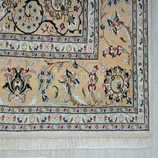 Nain 8x10 Medallion Persian Wool & Silk Rug