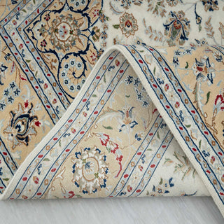 Nain 8x10 Medallion Persian Wool & Silk Rug