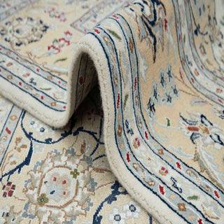 Nain 8x10 Medallion Persian Wool & Silk Rug