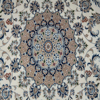 Nain 8x10 Medallion Persian Wool & Silk Rug