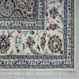 Nain 8x10 Medallion Persian Wool & Silk Rug