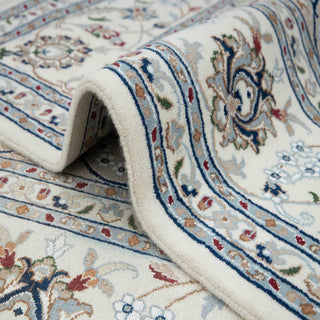 Nain 8x10 Medallion Persian Wool & Silk Rug