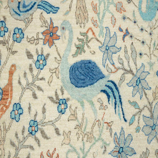 4x6 Ivory Birds of Paradise Floral Wool Rug