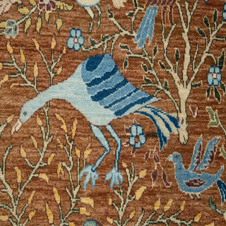 3x10 Birds & Trees Motifs Hand Knotted Hallway Rug