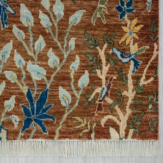 3x10 Birds & Trees Motifs Hand Knotted Hallway Rug